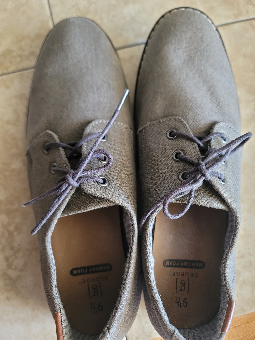 George Canvas Lace-Up Men's Shoes in Taupe